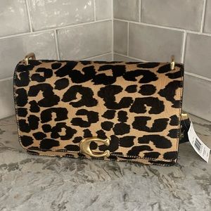 Bandit Shoulder Bag In Haircalf With Leopard Print